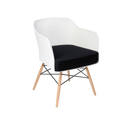 Cadeira | Contemporânea | Elegante | Branca | Perfil | E.CAD-15