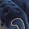 Sofás Modernos | Veludo Azul Elegante | Braço | E.SFA-1