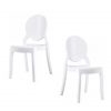 Cadeira De Jantar | Design Elegante | Conjunto de 2 Brancas | J.CDA-29