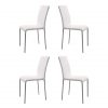Cadeiras Para Mesa De Jantar | Design Intemporal | Conjunto 4 Brancas | J.CDA-4P