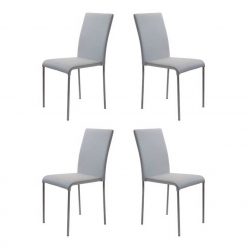 Cadeiras Para Mesa De Jantar | Design Intemporal | Conjunto 4 Cinzentas | J.CDA-5P