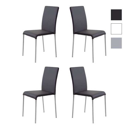 Cadeiras Para Mesa De Jantar | Design Intemporal | Conjunto 4 Pretas | J.CDA-3P