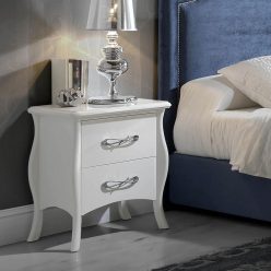 Mesa de Cabeceira Branca | Design Elegante | Quarto | Q.MSA-6